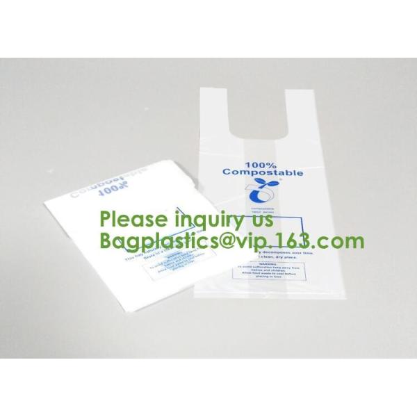 Biobased Compostable Vest T-shirt Handle Bags,Shopping, Shopper, Singlet, Vest Carrier, Tie handle, Top tie, NIce Day