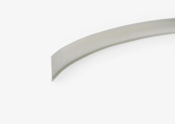 Environmentally Friendly Aluminum Plastic Trim Cap Bright Silver Color J Type