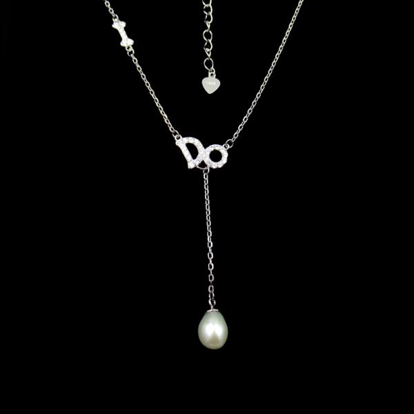 Очаровательный дисплей ювелиров стерлингового серебра ювелирных изделий жемчуга стерлингового серебра