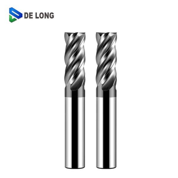 68 Degree Carbide End Mill with 4 Unequal Edges and Uneven Spiral for CNC Milling