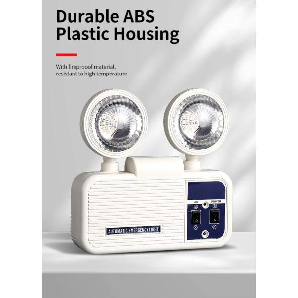 AC85-265V 6W 3Hours Two Heads Fire Light Emergency Vehicles Lights Rechargeable Led