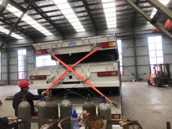 ABS Anti-lock Braking System 3 Axles 50-100 Tons Loader Flated /Lowboy Lowbed Semi Trailer