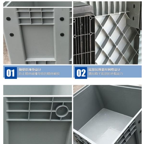 Custom Order HUADING 1000Kgs 5 Wheels Transport Agriculture Storage Plastic Wheel Pallet Box Cage