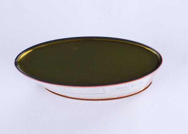 Metal Candy Packaging Oval Tin Box , Tin Containers With Custom Logo Printing and Embossing