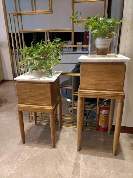 ISO9001 Standard Hotel Lobby Furniture Solid Wood Console Table 550*550*750mm