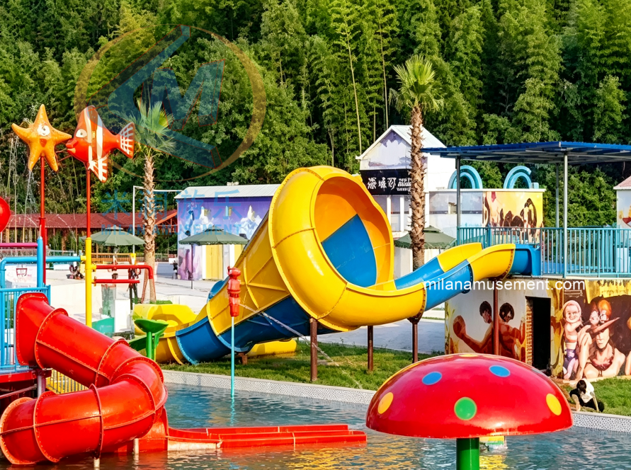 Custom Mini Tornado Water Slide – CE Certified Multi-Rider Interactive Slide with Customizable Width, Color & Theme