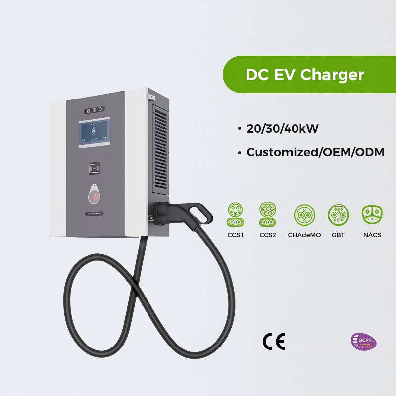 Commercial DC Fast Charger 20KW-40KW | Multi-Standard CCS1 CCS2 GB/T CHAdeMO NACS EV Charging Station for Electric Vehicles