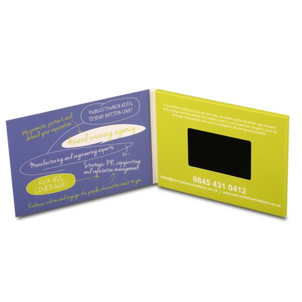 Digital 4.3 Video Brochure , LCD Screen Video Greeting Card 512MB Memory