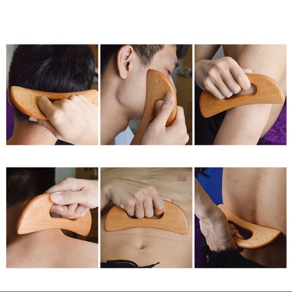Wood Gua Sha Massage Tool for Lymphatic Drainage and Handy Scraping Shelf Life 1 Year