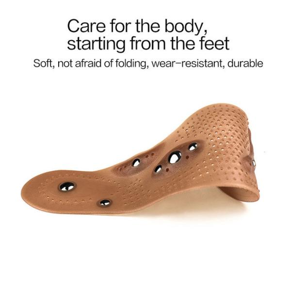 Pain Relief Magnetic Acupressure Insoles , Magnetic Shoe Pads Eliminate Foot Odors