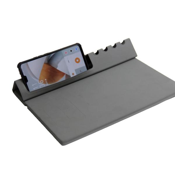 Wholesale High Quality Customised Logo Pu Leather Waterproof Folding Multifunctional Wireless Charging Mouse Pad