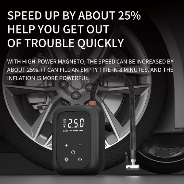 Portable YANTU AM50 Cordless Digital Bike Air Pump Compressor for Car Bicycle Balls