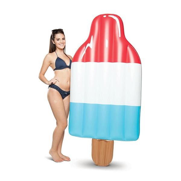 Giant Floating Water Mat Rainbow Colors Inflatable Pool Float Ice Popsicle