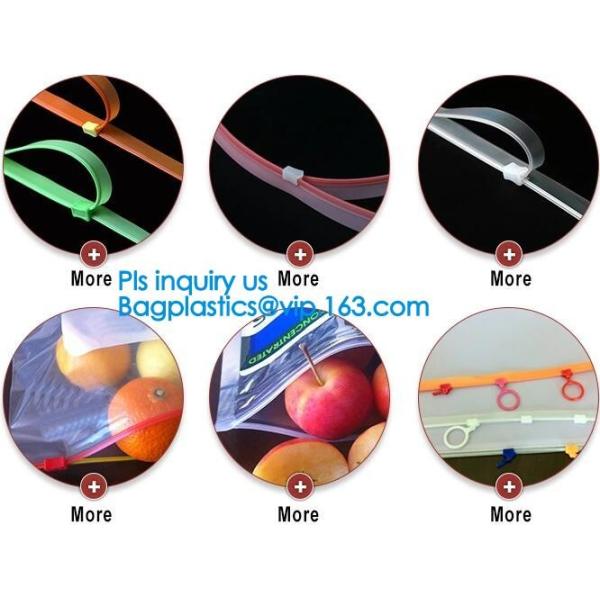 Eco-friendly press lok zipper, double slider pe press lok zipper, waterproof press lok zipper, press lok zipper, SLIDER