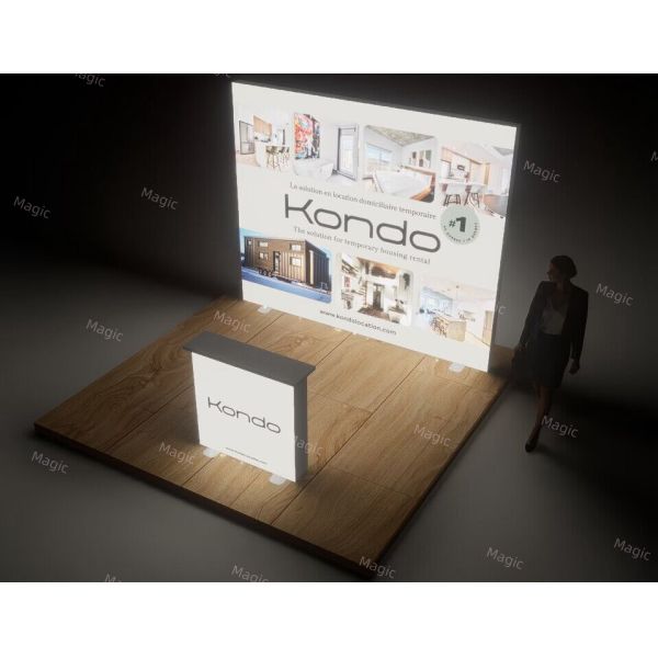 SEG Fabric Lightbox Booth 10x20ft Backlit Trade Show Display