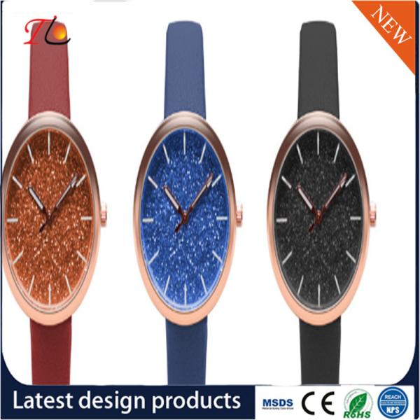 Wholesale Customization PU Watch Alloy Case Quartz Watch Fashion Watch Colorful Leather Band Shining Diamond Lady Watch