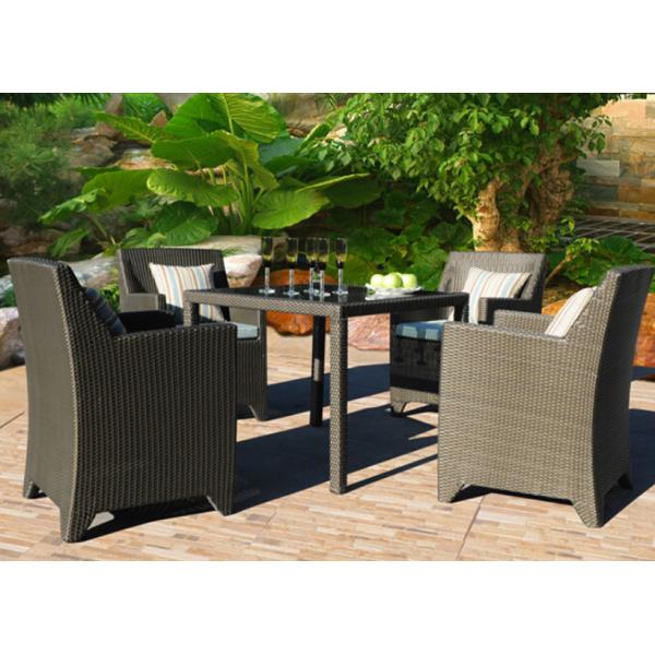 Modern luxury PE rattan dinning table chair waterproof outside patio dinning table chair furniture