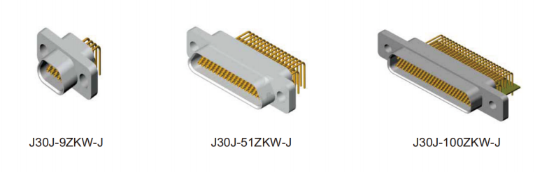 Micro Rectangular Connector J30J One Piece Pose Jack (Female) PCB Mount Connector