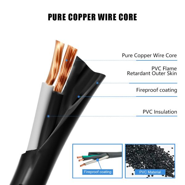 Japan Power Supply Cord PSE Power Extension Cable 125V Plug Cable 2 Pin Power Cord for Rice Cooker/Household Appliances