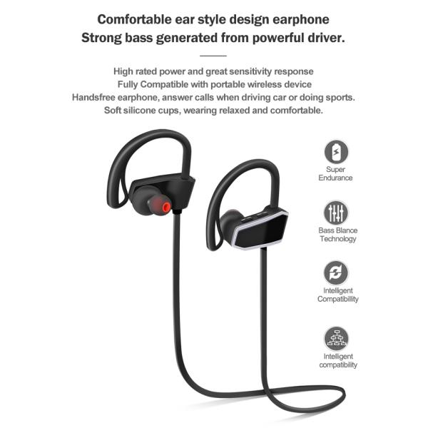 Waterproof In Ear BT V5.0 Wireless Stereo Earphone For Gym Running Sport