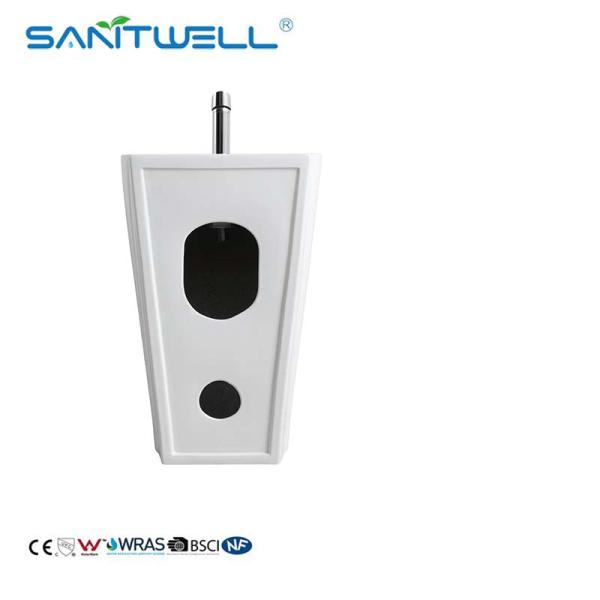 China Suppliers Great Quality Ceramic Pedestal Basins White Color With Overflow Hole Fixing To Wall