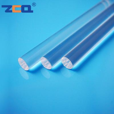 Vidro circular transparente Rod de quartzo
