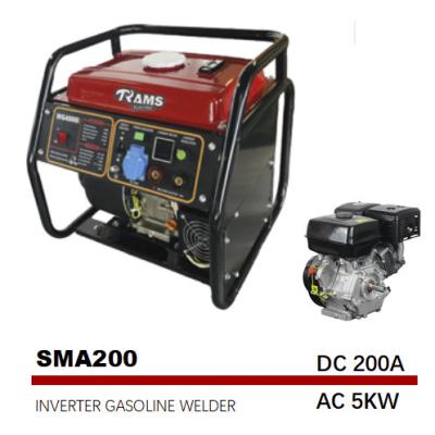Motor de gasolina portátil do quilowatt 200A da C.A. 5 - gerador conduzido do começo da mão dos soldadores 420cc