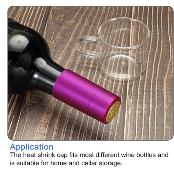 Здоровые безсвинцовые стеклянные теплосокращающие капсулы Прозрачные крышки для бутылок с вином