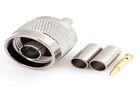 Brass RF Coaxial Connectors For RG58 Cable , Straight Crimp Connector N Male Plug