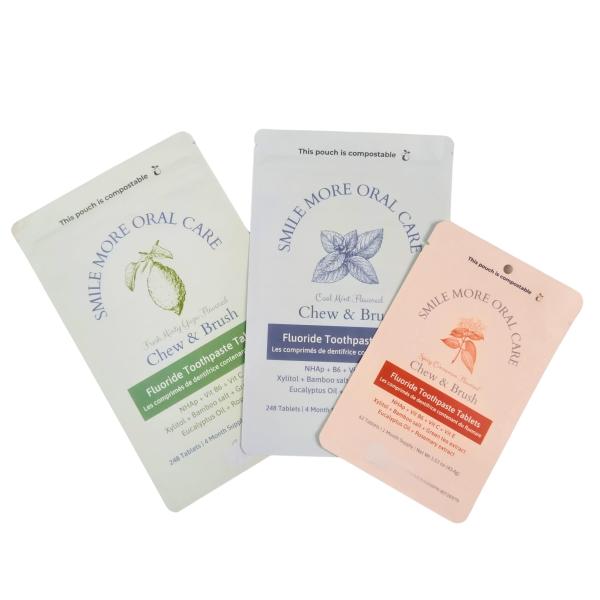 Biodegradable Kraft Paper Bag White Stand Pouch Ziplock Plastic Packing For Pet Food Compostable