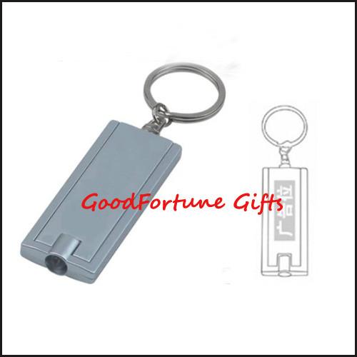 Rectangle LED light Keyrings keychain printed logo gift