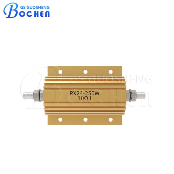 Gold Aluminum Housed Power Wirewound Resistor RX24 250w 10 Ohms 5%
