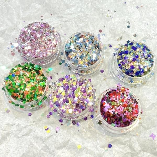 ODM Halloween Sequin Mix Chunky Hexagon Glitter Powder For Glass Tumbler