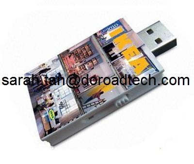 Promotional Gift Plastic Mini Book Shape USB Flash Drive Real Capacity