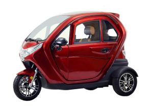 Stable Covered Electric Tricycle 1500W Motor Adjustable Seat 45 Km Per Hour