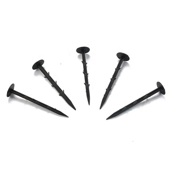 plastic nail, pins for ground cloth,garden nails,silt fence, plastic garden pegs ,ground nails,mulch pegs for gardening