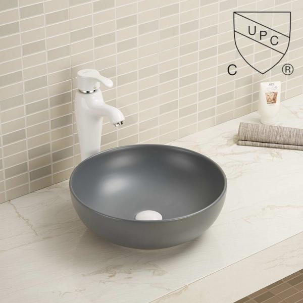 Встречный верхний таз стороны консоли раковины Bathroom изготовленный на заказ небольшой черный круглый
