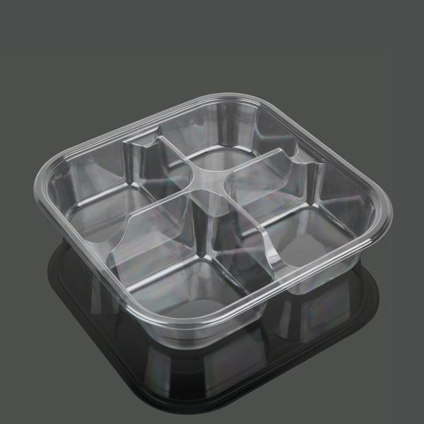 Плод упаковывая коробку еды 5cm устранимую пластиковую с рассекателем