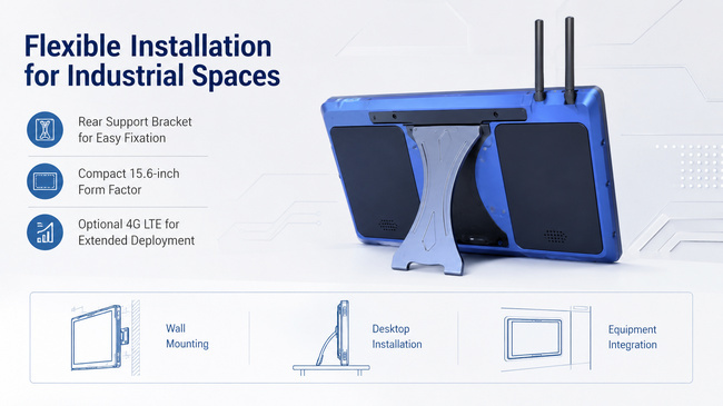 Machine Industrial Tablet for Machine Monitoring 15.6 Inch for Status and Process Control