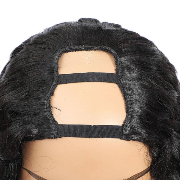 Raw Indian Water Wave Curly U Part Wig with OEM ODM Service and 100% Top Human Hair