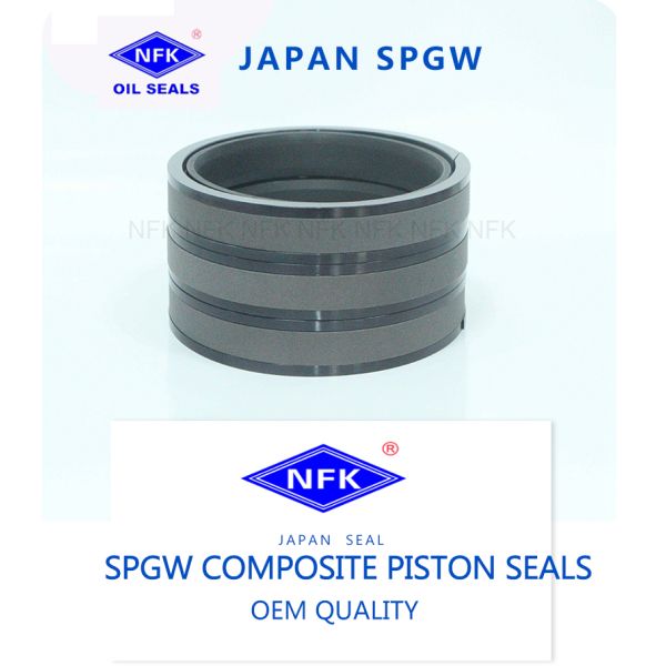 Japan SPGW Hydraulic NBR PTFE Shaft Combined Piston Seals Rings Mechanical Hydraulic Piston Seal Seals for Excvadoras