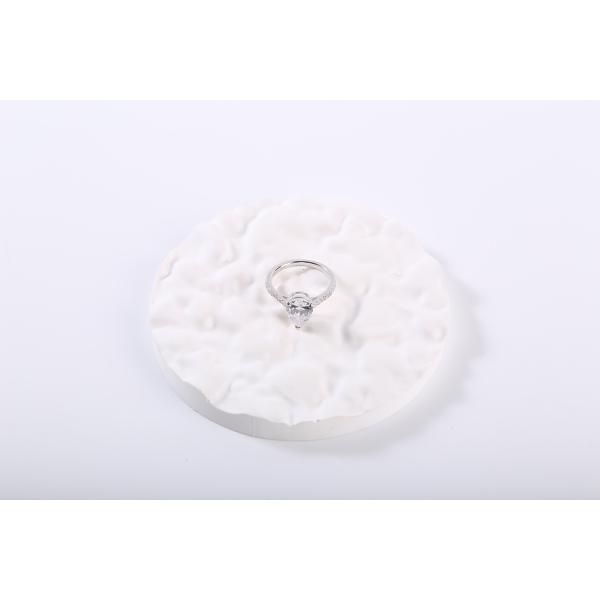 Round Shaped Engagement Rings 2.18g Couple 925 Silver CZ Rings