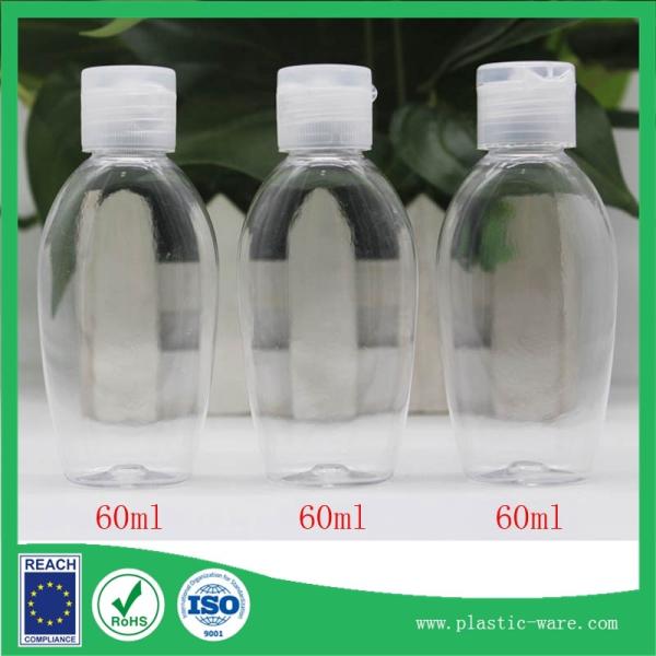 60ml PET hand sanitizer alcohol empty bottles plastic cosmetic bottle with lids