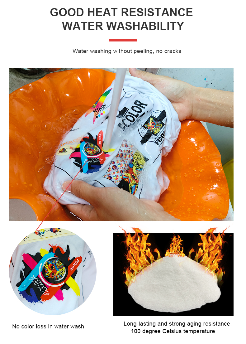 Fcolor New High Quality Super Soft and Stretchy Hot Melt Adhesive Glue Powder for DTF