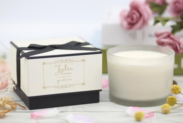 Customized Soy Wax Room Scented Candles / Home Decor Candles Frosted Gold Stamping