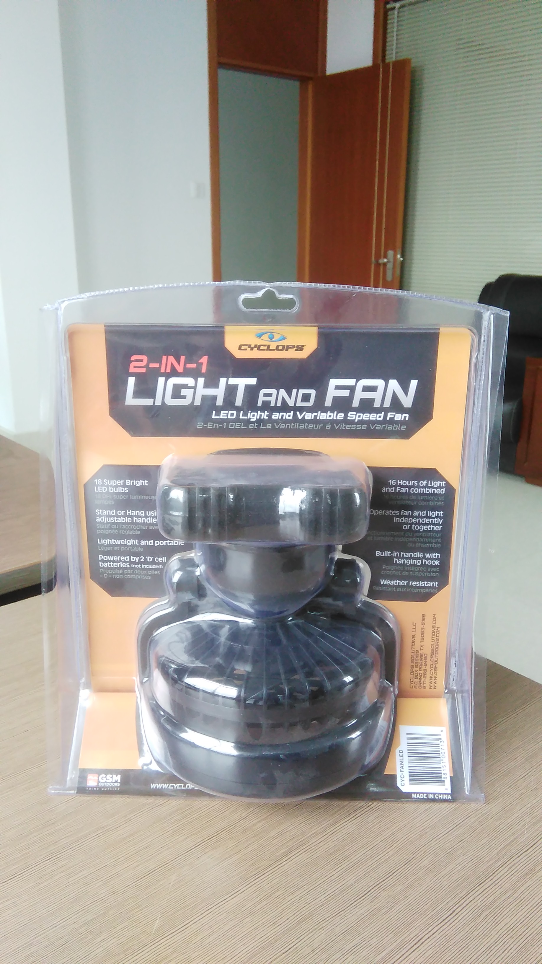 Super Bright Deluxe LED Camping Fan For Construction / Household Work