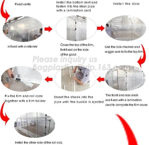 Agricultural Glass Green House for Commerical,Pop up Greenhouse Eco-friendly Fiberglass Poles Overlong Cover 98x49x53