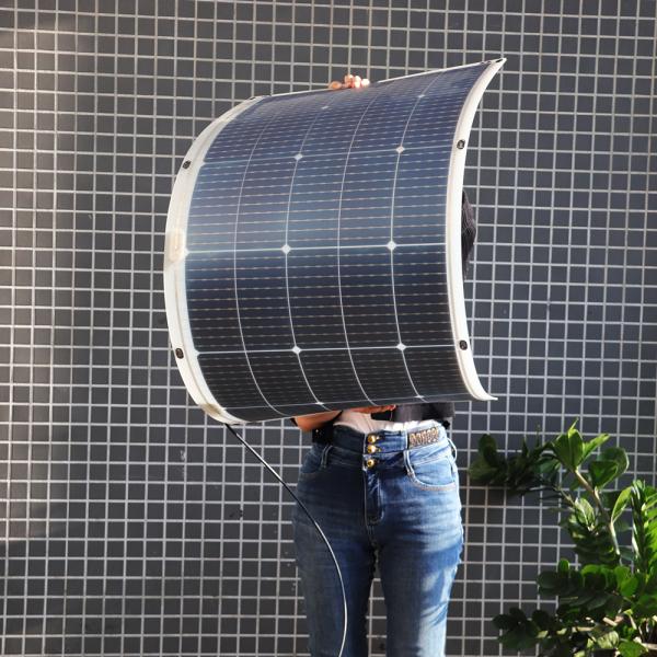 Panel solar de película delgada mono flexible de 100Watt 156.75mmx156.75mm