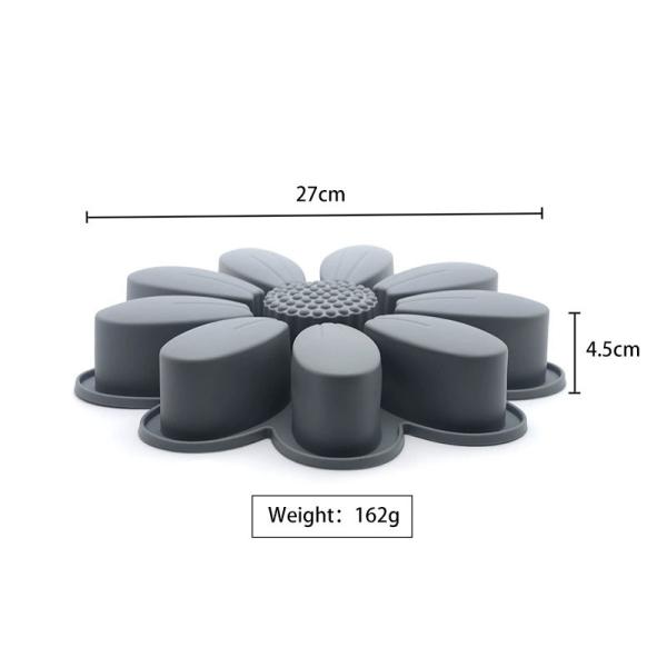 Silicone Large Flower Cake Mould For Chocolate Jello Candy Silicone Baking Molds For Cakes,9 Inch Non-Stick Fluted Tube Cake Pans Round Baking Molds For Cheese Cake,Chocolate Cake, Rainbow Cakes