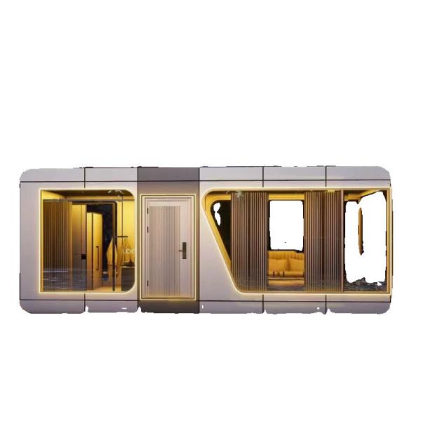 Self-Sustainable Farmhouse Capsule House Luxury Aluminum Alloy Prefab with Voice Control